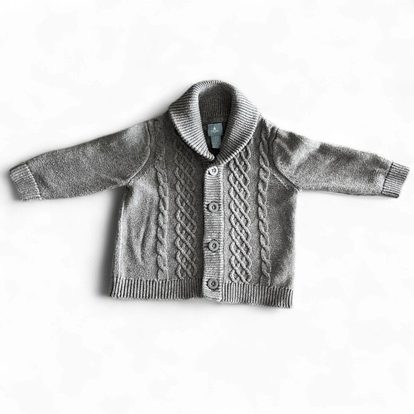 Baby GAP  Cute Gray Cable Knit Sweater - Picture 1 of 2